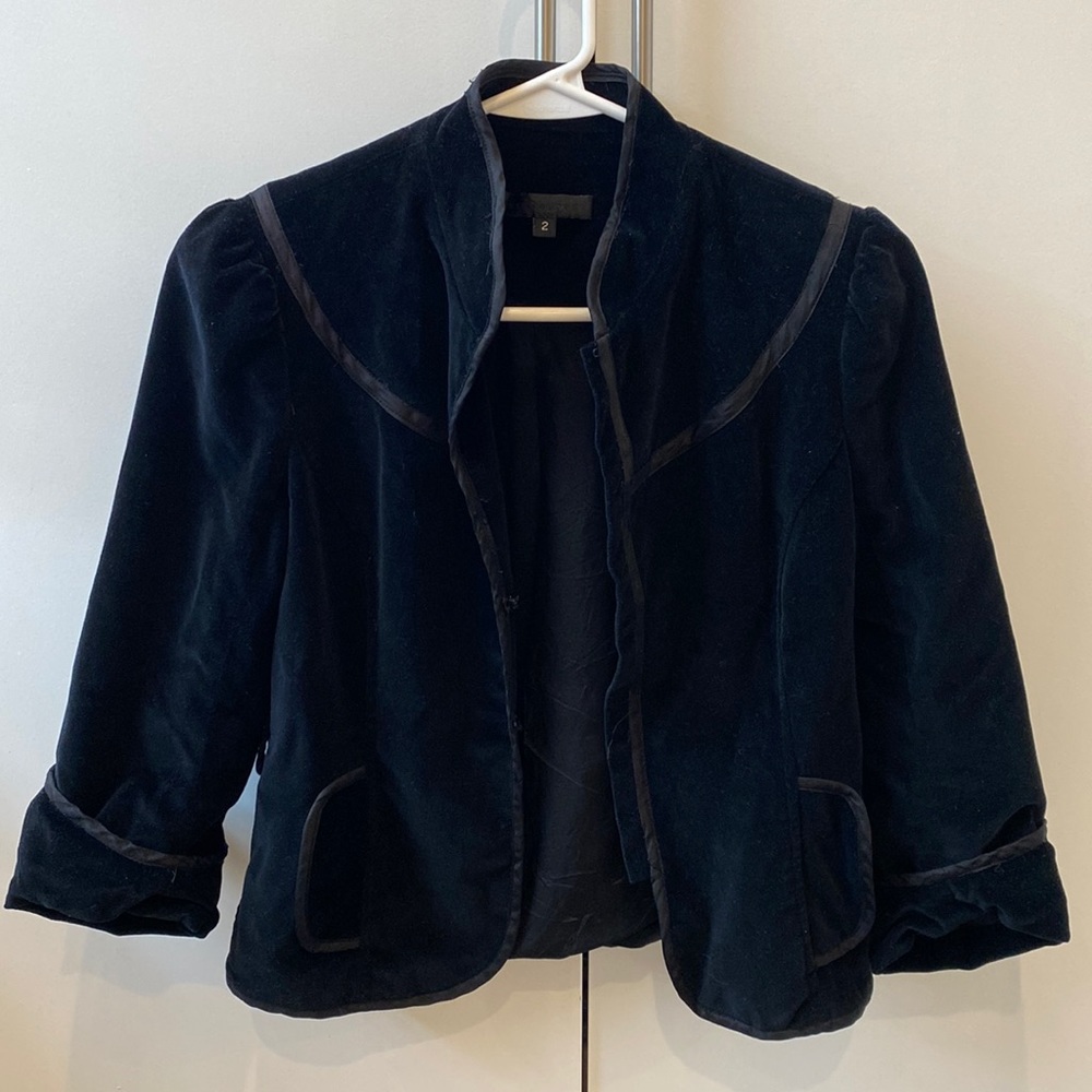 Velour Cropped Jacket